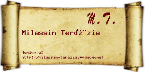 Milassin Terézia névjegykártya
