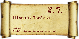 Milassin Terézia névjegykártya